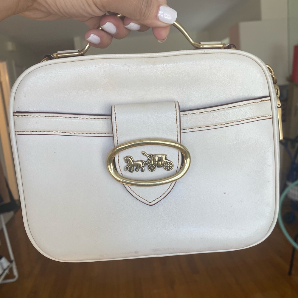 Coach white purse